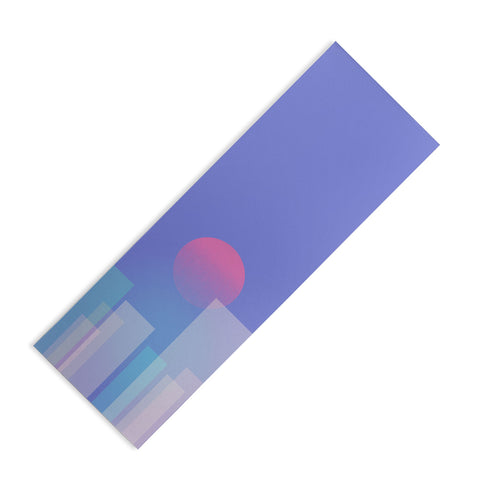 Jimmy Tan Abstract geometric pixel city Yoga Mat