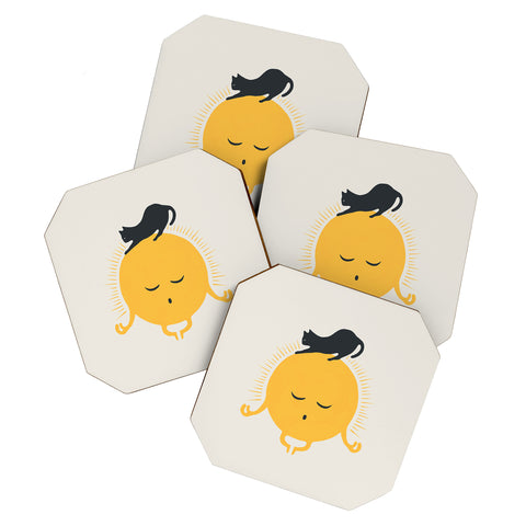 Jimmy Tan Good Meowing 8 soulmate sun me Coaster Set