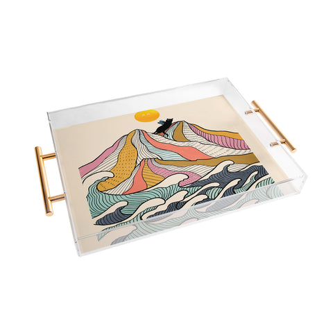Jimmy Tan Good Morning Meow 3 Reading Acrylic Tray