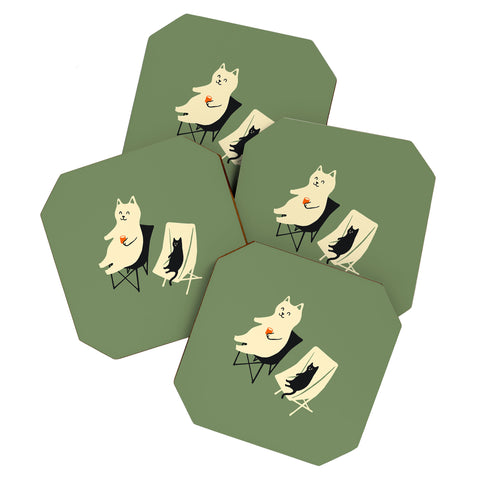 Jimmy Tan Happy go Lucky Cat Coaster Set