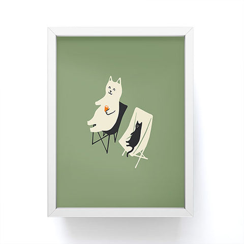 Jimmy Tan Happy go Lucky Cat Framed Mini Art Print