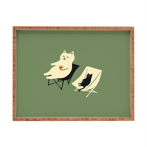 Jimmy Tan Happy go Lucky Cat Rectangular Tray