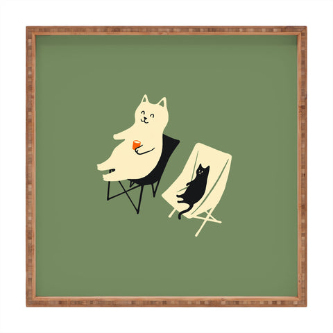 Jimmy Tan Happy go Lucky Cat Square Tray