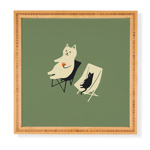 Jimmy Tan Happy go Lucky Cat Framed Wall Art