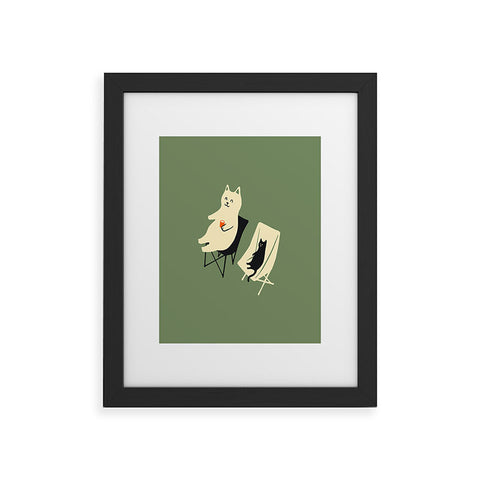 Jimmy Tan Happy go Lucky Cat Framed Art Print