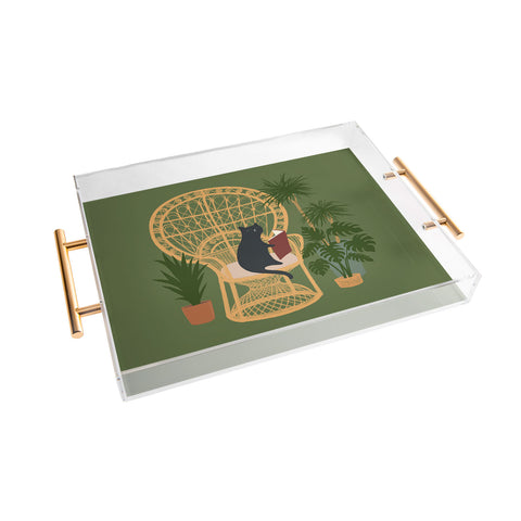 Jimmy Tan Hidden cat 51 private forest Acrylic Tray