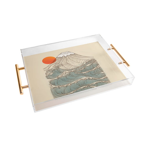 Jimmy Tan Mount Fuji the great wave Acrylic Tray