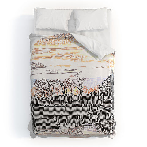 John Turner Jr Leipers Fork Sunset W Duvet Cover