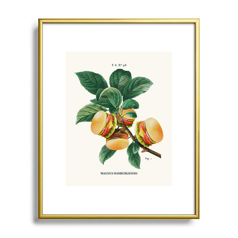 Jonas Loose BURGER PLANT Metal Framed Art Print