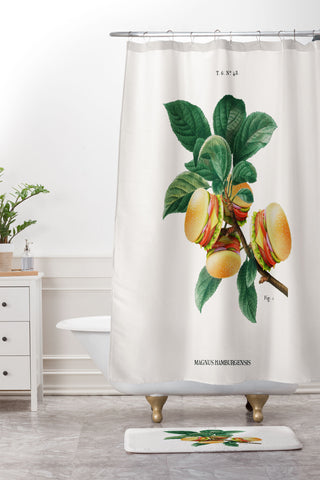 Jonas Loose BURGER PLANT Shower Curtain And Mat
