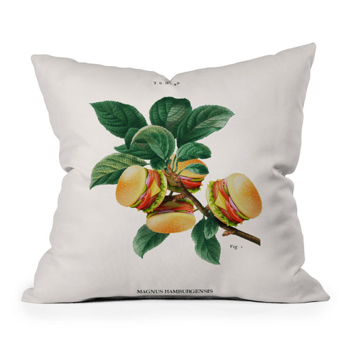 Jonas Loose BURGER PLANT Throw Pillow