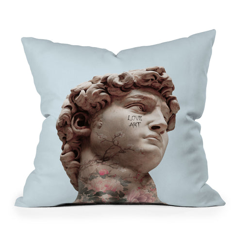 Jonas Loose DAVID LOVES ART Throw Pillow