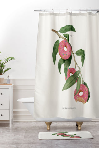 Jonas Loose Donut Plant Shower Curtain And Mat