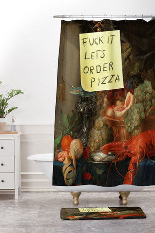 Jonas Loose Lets Order Pizza Shower Curtain And Mat
