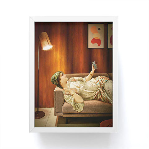 Jonas Loose Text Me Framed Mini Art Print