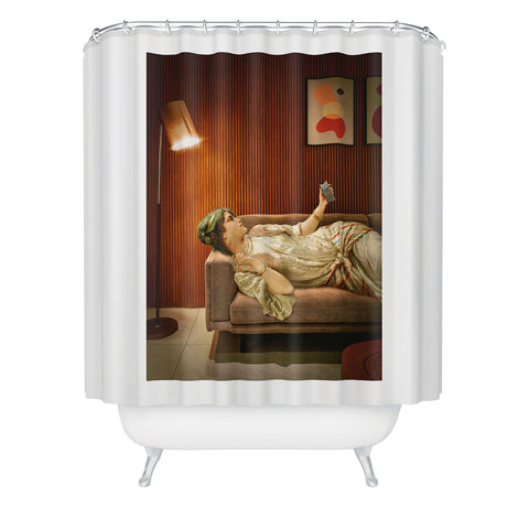 Jonas Loose Text Me Shower Curtain