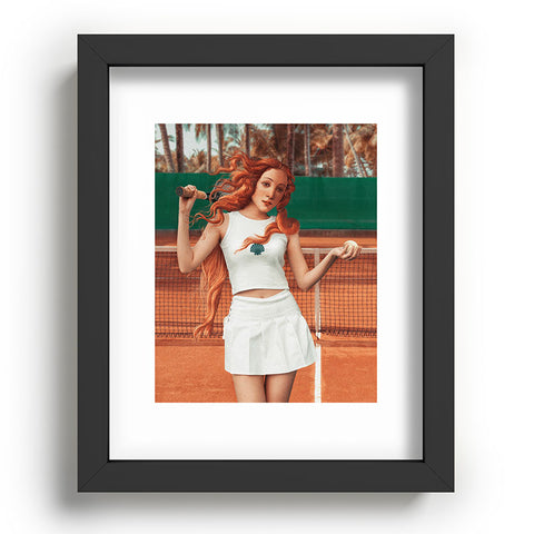 Jonas Loose VENUS PLAYING TENNIS Recessed Framing Rectangle