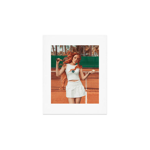 Jonas Loose VENUS PLAYING TENNIS Art Print
