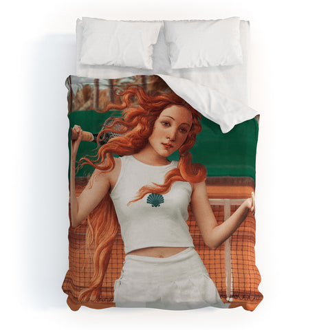 Jonas Loose VENUS PLAYING TENNIS Duvet Cover