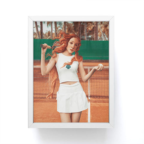 Jonas Loose VENUS PLAYING TENNIS Framed Mini Art Print