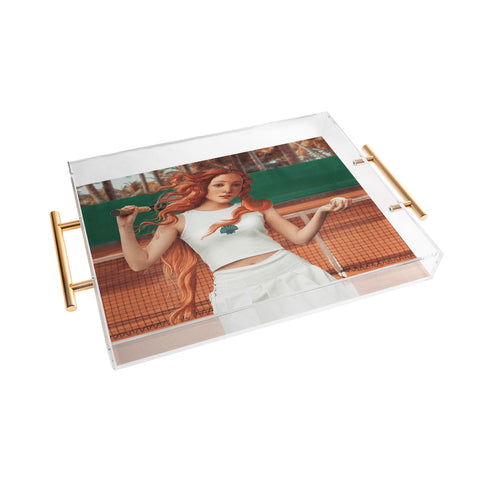 Jonas Loose VENUS PLAYING TENNIS Acrylic Tray