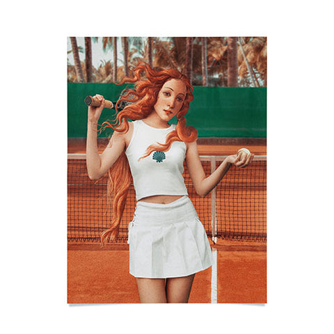 Jonas Loose VENUS PLAYING TENNIS Poster