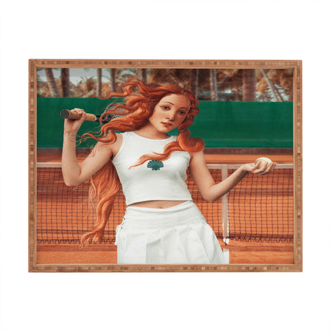 Jonas Loose VENUS PLAYING TENNIS Rectangular Tray