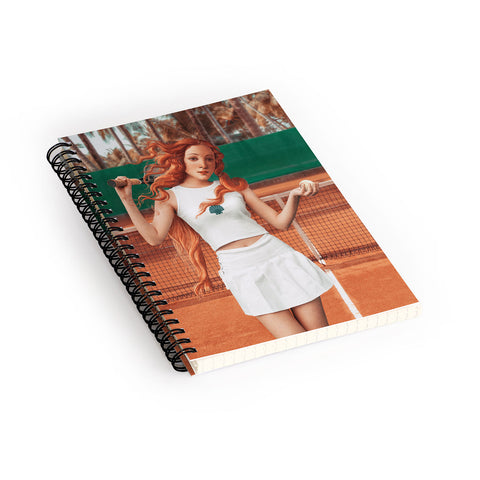 Jonas Loose VENUS PLAYING TENNIS Spiral Notebook