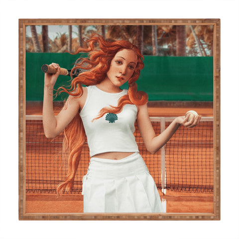 Jonas Loose VENUS PLAYING TENNIS Square Tray