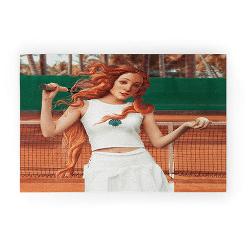 Jonas Loose VENUS PLAYING TENNIS Welcome Mat