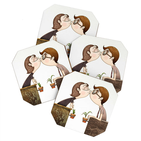 Jose Luis Guerrero Beso Coaster Set