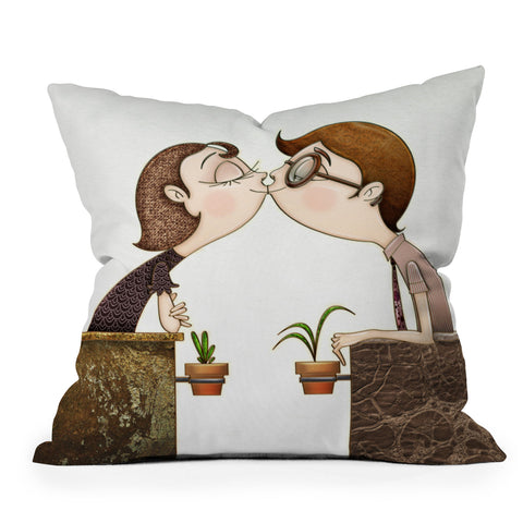 Jose Luis Guerrero Beso Outdoor Throw Pillow