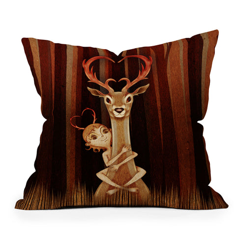 Jose Luis Guerrero Deer 1 Outdoor Throw Pillow