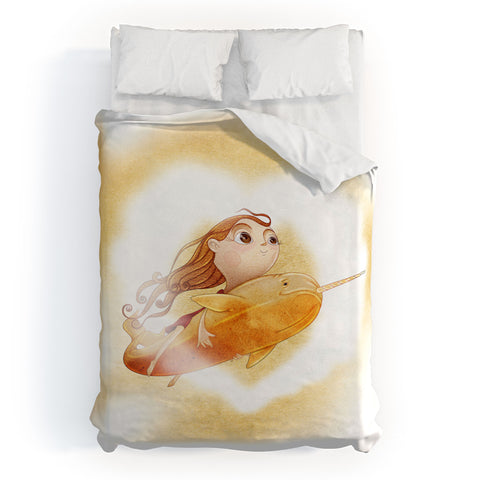 Jose Luis Guerrero Narwhal Duvet Cover