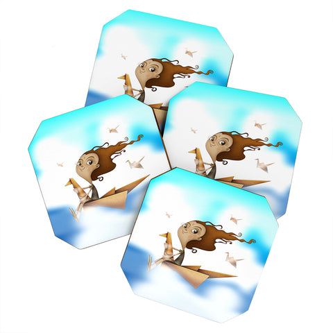 Jose Luis Guerrero Origami Flying Coaster Set