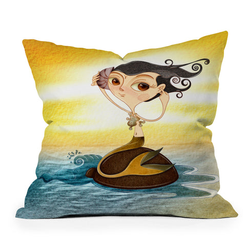 Jose Luis Guerrero Sirena Outdoor Throw Pillow