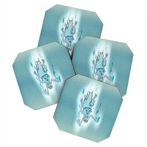 Jose Luis Guerrero Turquoise Coaster Set