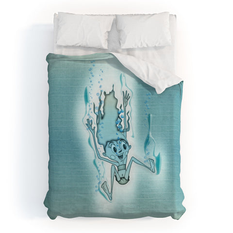 Jose Luis Guerrero Turquoise Duvet Cover