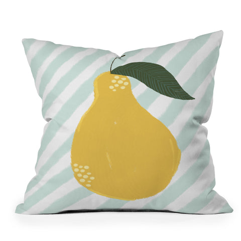 Joy Laforme A Pear is a Pear Outdoor Throw Pillow