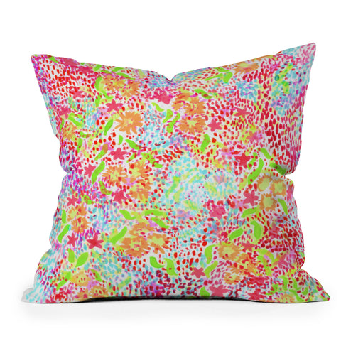 Joy Laforme Abstract Tropics I Outdoor Throw Pillow