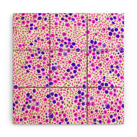 Joy Laforme Azalea In Purple Wood Wall Mural