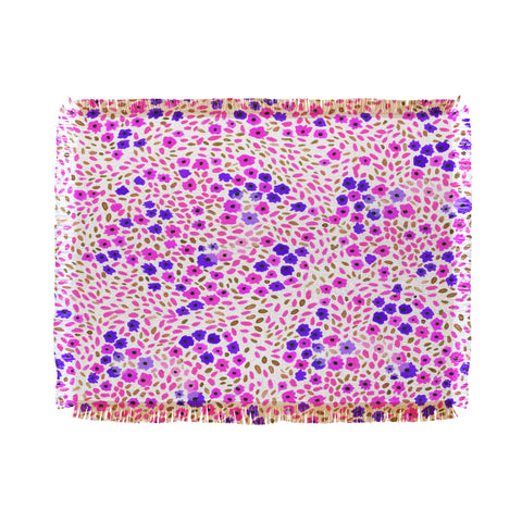 Joy Laforme Azalea In Purple Throw Blanket