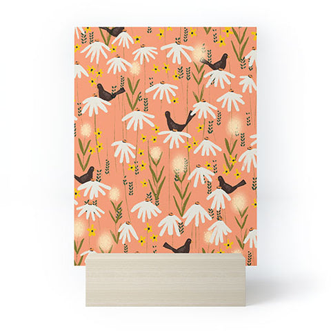 Joy Laforme Blooms of Dandelions and Wild Daisies Mini Art Print