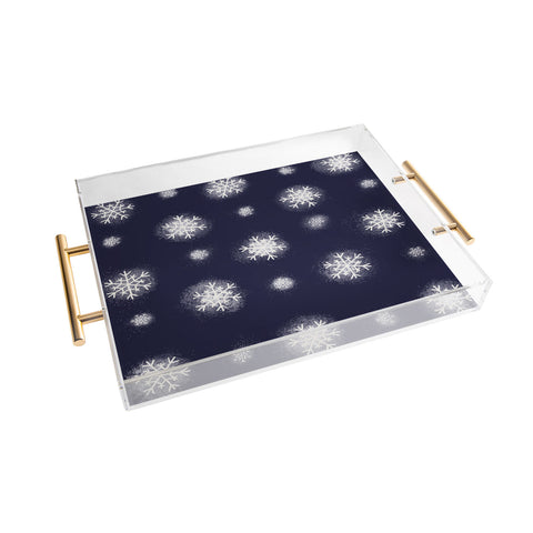 Joy Laforme Christmas Snow Acrylic Tray