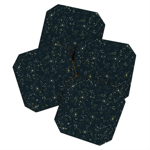 Joy Laforme Constellations In Midnight Blue Coaster Set