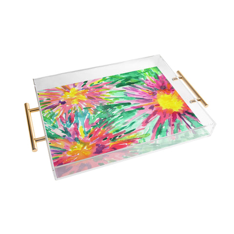 Joy Laforme Floral Confetti Acrylic Tray