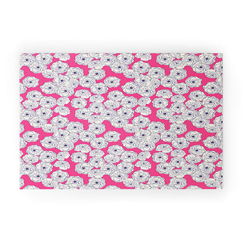 Joy Laforme Floral Sophistication In Pink Welcome Mat