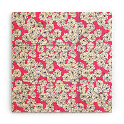 Joy Laforme Floral Sophistication In Pink Wood Wall Mural