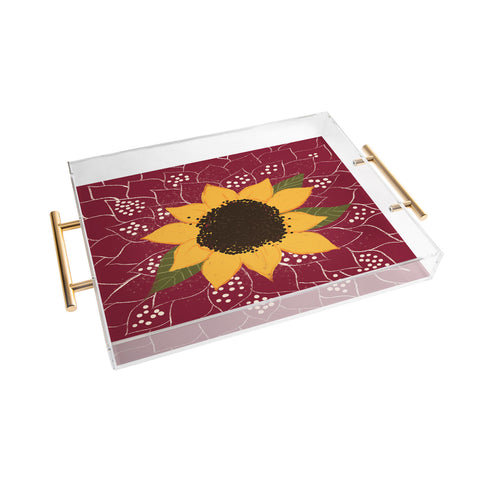 Joy Laforme Folklore Sunflower Acrylic Tray