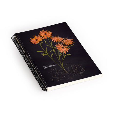 Joy Laforme Herb Garden Calendula Spiral Notebook